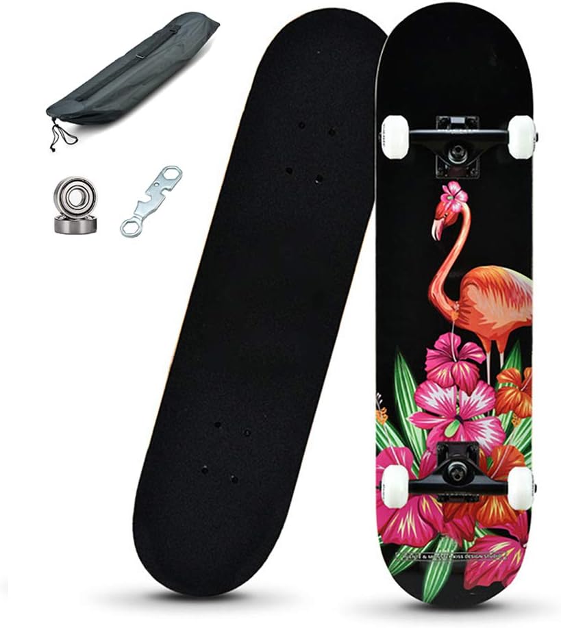 XLY Kids Skateboard, 31inch Complete Skateboard witn 8 Layers Maple Wood and ABEC-9, Birthday Gift for Teens Adult Kids Beginners