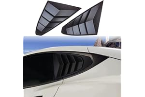 YHCDSEA for Tesla Model S Rear Side Window Covers Louvers Sport Style Cool Exterior Decoration fit Tesla Model S 2017-2024 Accessories (Matt Black)