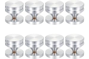 MECCANIXITY 8 Pcs Silver Speaker Spike Kit Shockproof Adjustable Aluminum Alloy Speaker Spike Isolation with Speaker Spikes P