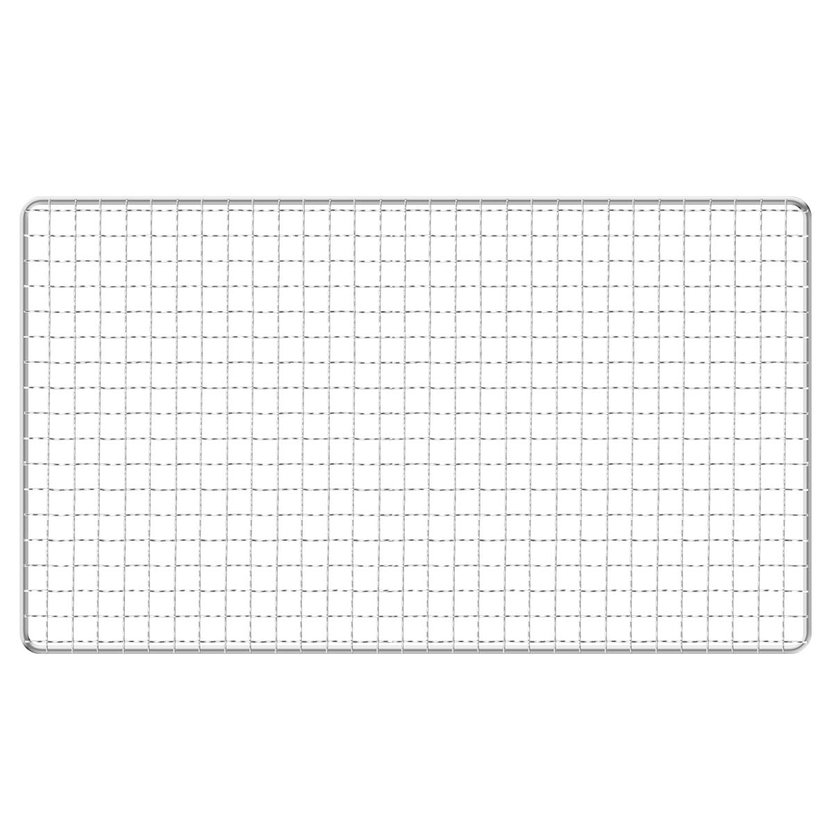 HEMOTON Bbq Grill Grate Wire Mesh Stainless Steel Rectangular Barbecue Grid Rack 17X10 Inches for Outdoor Camping Picnic Barbecue Cooking