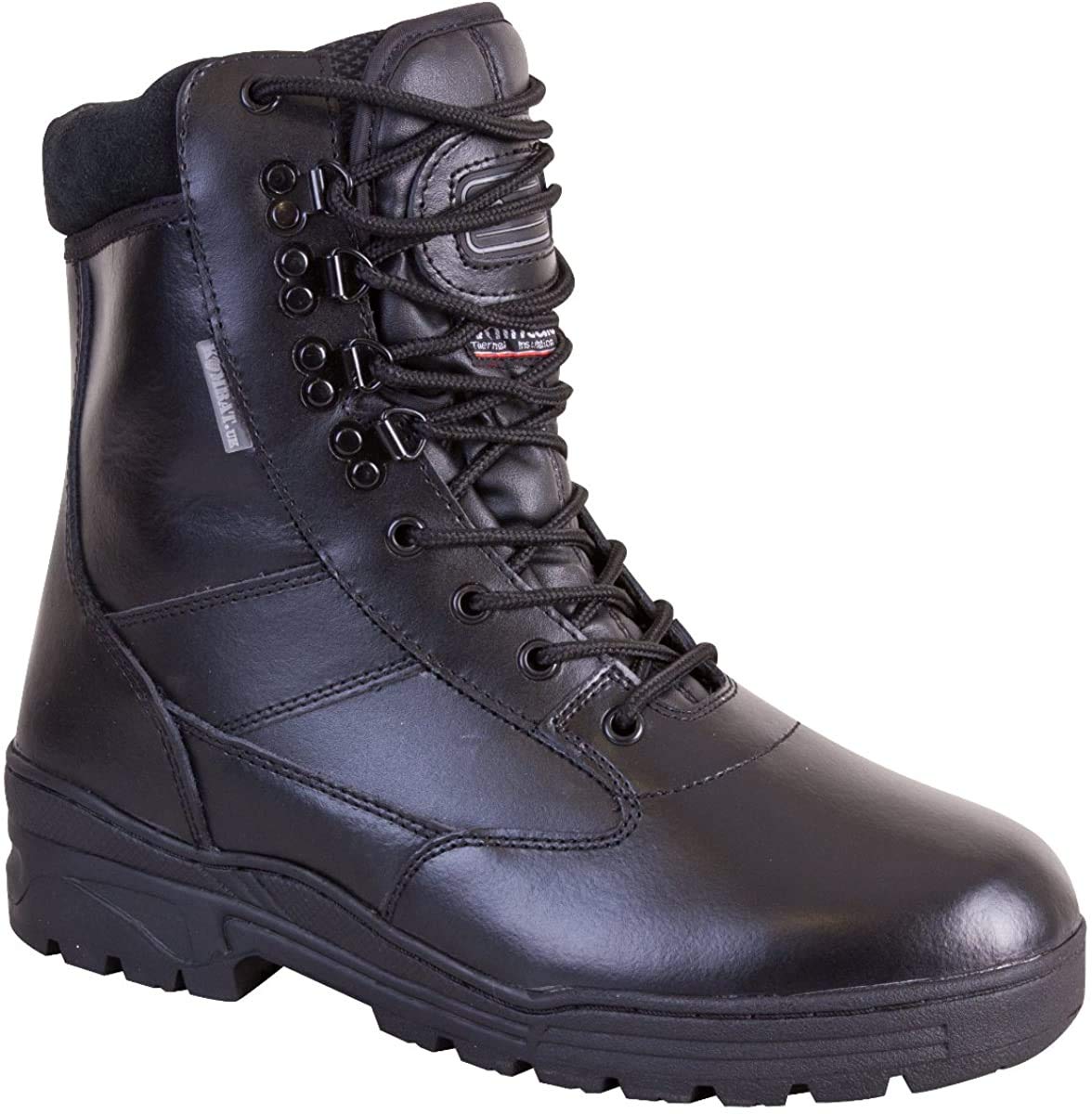 Kombat UK Men's All Leather Patrol Boots, Black, 8 UK (42 EU)