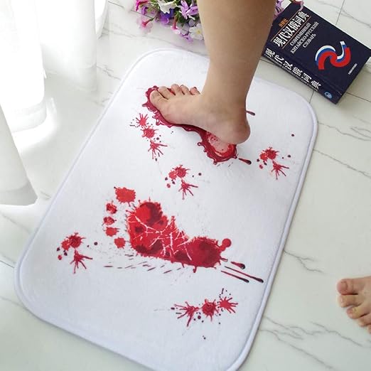 Blut Badematte Bloodstain Mats Kreative Fussabdrucke Badezimmer