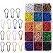 750 Pieces 15 Colors Assorted Bulb Safety Pins Pear Shaped Pins Calabash Pin Knitting Stitch Markers Sewing Making with Storage Box