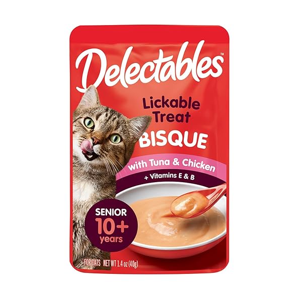 HARTZ DELECTABLES BISQUE LICKABLE TREAT FOR SENIOR CATS...