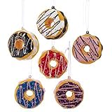 Iced Donut Macaroon 4 inch Acrylic Decorative Hanging Ornament Assorted Set of 6