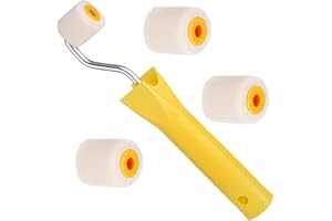 WIXGAOTK 5Pcs Efficient Touch 1 Inch Small Paint Roller Brush Head for Smooth Trim Edges and Corner Applications Professional