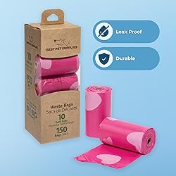 Best Pet Supplies Dog Poop Bags (150 Bags) for