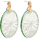 Lovely Fruit Earrings for Women ,Cute Lemon Lime Orange Dangle Drop Earrings Acrylic Fun Earrings Earrings Holliday Beach Vacation Jewelry