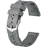 BISONSTRAP FKM Watch Bands, Diving Rubber Watch Strap for Men, Quick Release, 20mm 22mm