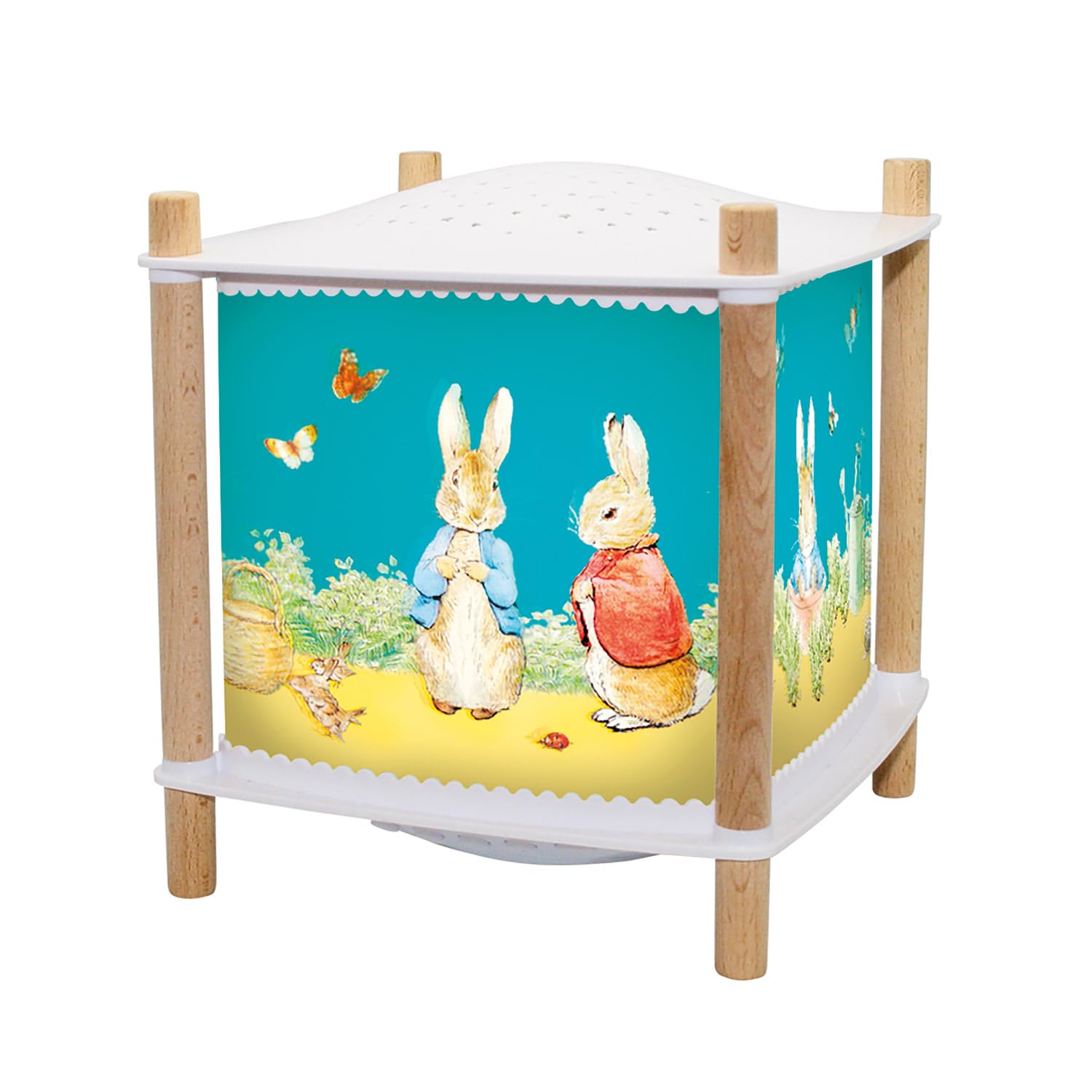 Trousselier - Peter Rabbit© - Nightlight - Lantern Revolution 2.0 - Cartoon - Musical Star Projector - Music & Evening Stories by Streaming - Crying Detector - Rechargeable - 2 Count