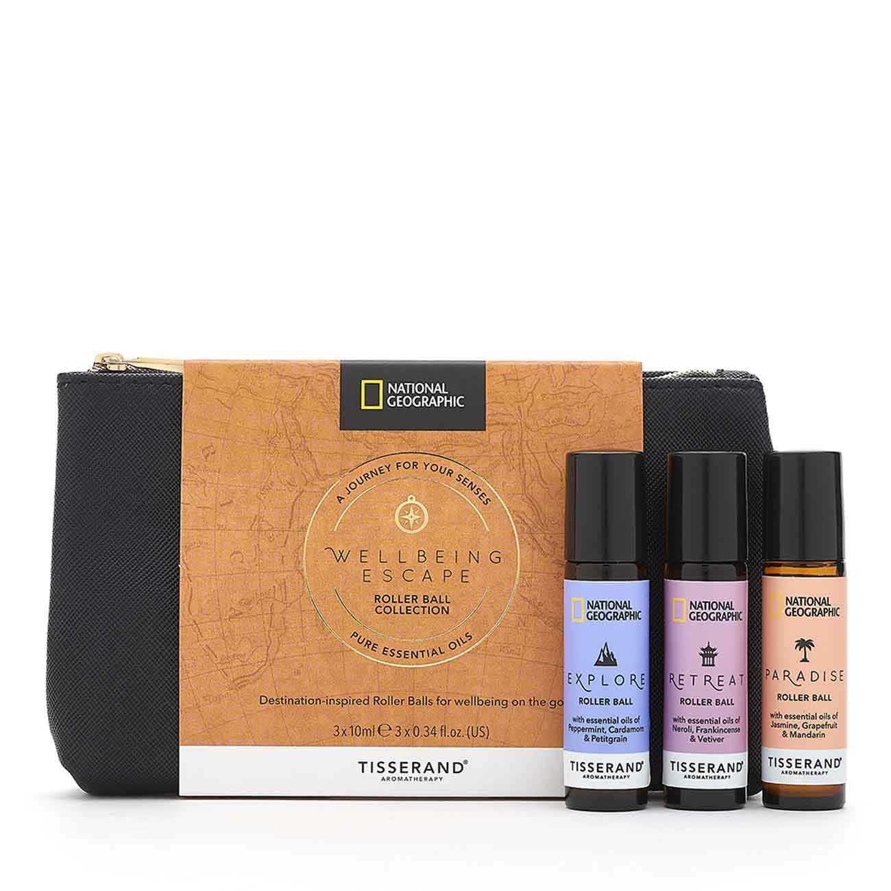 Tisserand x National Geographic Wellbeing Escape Roller Ball Collection