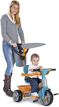 triciclo feber azul y naranja