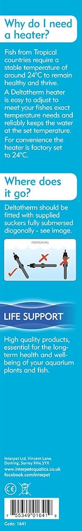 Interpet Deltatherm 100 W Aquarium Heater for Tropical and Marine 90 L view 5
