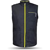 Professional Barber New Shirt Jacket Men's Black Sleeveless and Features 2 Pockets for Barber Tools And One Way Zipper