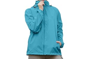 Spring Jacket Women Windbreaker Hooded Rain Jackets Sun Protection Lightweight Jacket Packable Waterproof Rain Coat Hiking