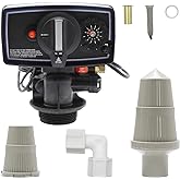Hoypeyfiy 5600 Water Softener Timer Control Valve, 12-Day Timer Control Head Replacement for 9"-11" Fine Thread Resin Tank, Whole House Water Softener System Valve
