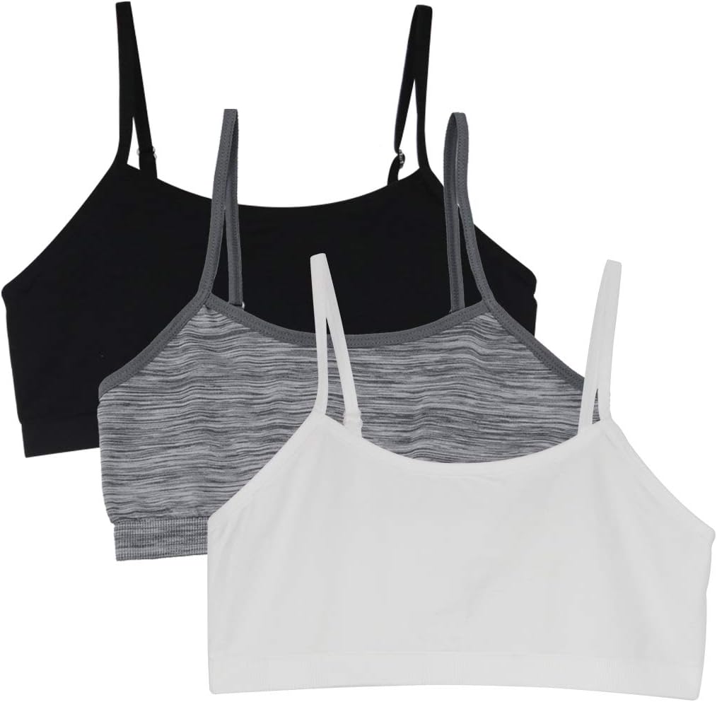JNINTHYoung Girl's Cotton Crop Bra Cami Training Bra with Adjustable Shoulder Strap