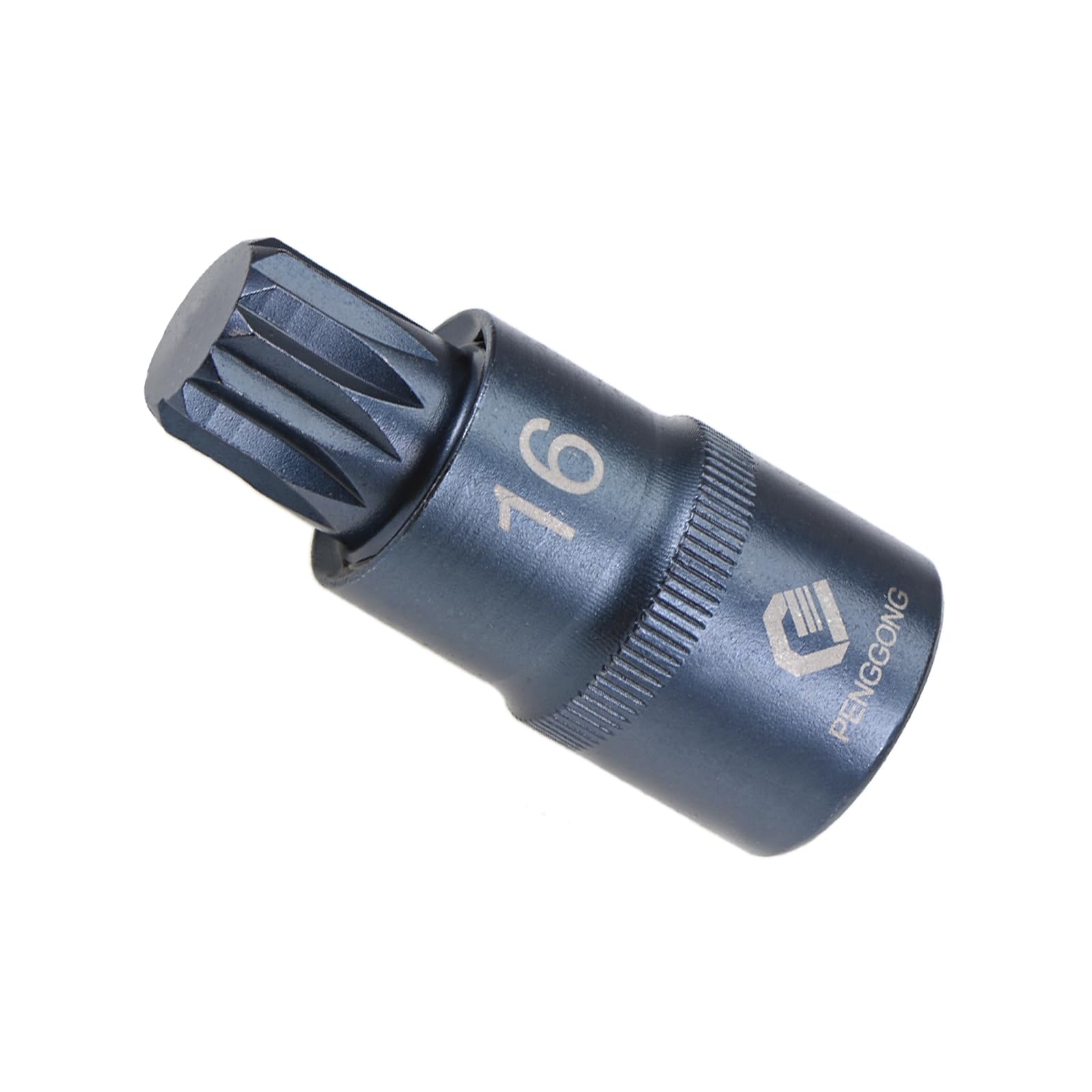 CoCud Triple Square Spline Bit Socket, M16 Bit 1/2" Drive 2" Length, Star S2 Alloy Steel Cr-V Socket Blue - (Applications: for Fastener Application)