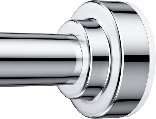 TEECK Shower Curtain Rod, 32-80 inch Adjustable Spring Tension Curtain Rod, Never Rust Anti-Slip Shower Curtain Rod for Bathr