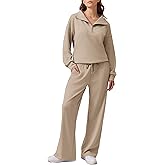 PINSPARK 2 Piece Sets for Women 2025 Fall Outfits Sweatsuit Loose Fit Sweatshirt Wide Leg Sweatpants Matching Set Tracksuit
