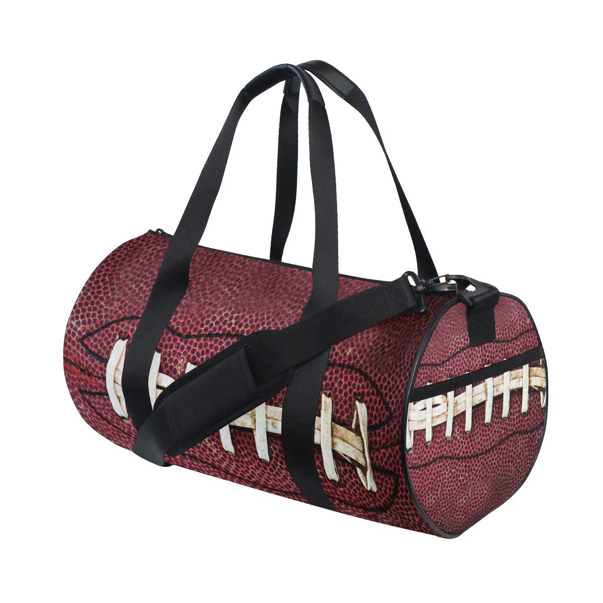 American Football Lace Duffel Bag,Canvas Travel Bag for Gym Sports and Overnight