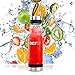 Oct17 Tea Infuser Glass Water Bottle - Hot and Cold Fruit Drink Containers, Extra Strong Stainless Steel, Portable Sport Travel Bottles - 440ml