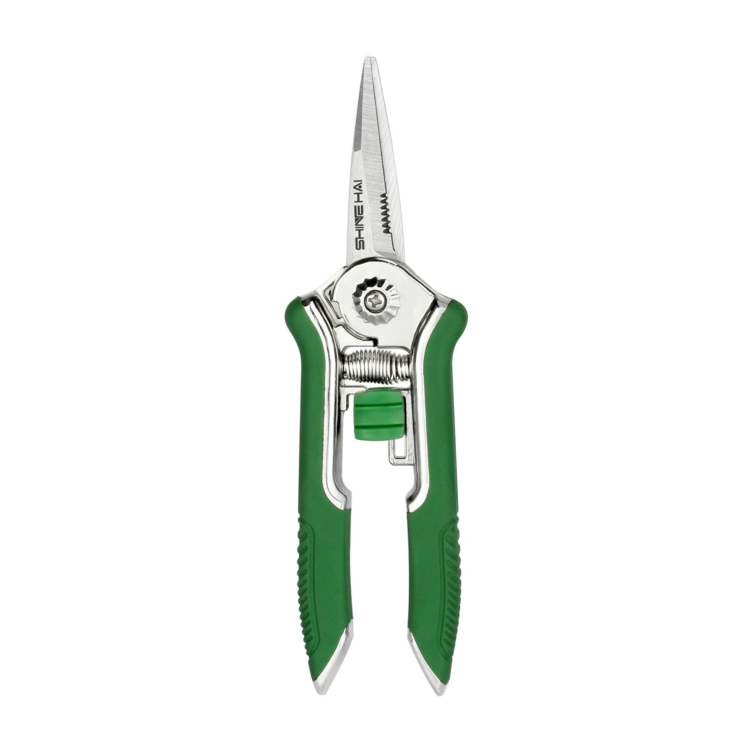 SHINE HAI Soft-touch Micro-Tip Pruning Snip 6'' Gardening Hand Pruning Shear Trimming Scissors with Stainless Steel