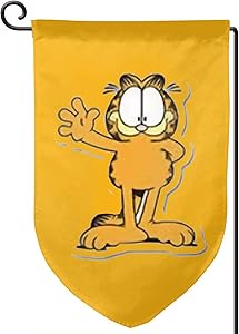 Heyuchuan Garfield Garden Flag 12.5x18 Inch Yard Flag