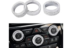 LECART for Jeep Cherokee Accessories 2014-2021 Bling Grand Cherokee Accessories Crystal AC Knob Covers Auto Interior Decorations