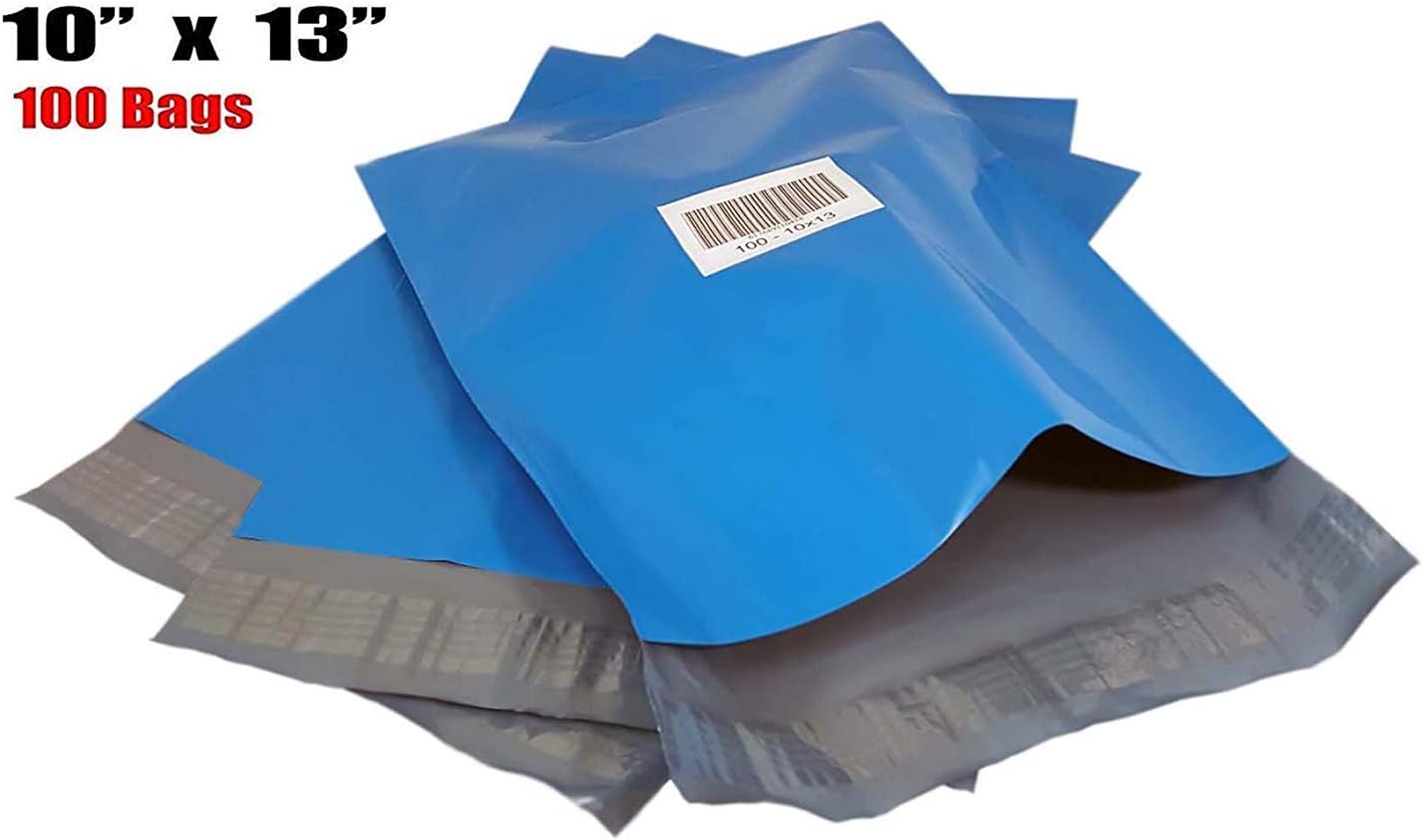 iMBAPrice Poly Mailers Shipping Envelopes Bags, 10 x 13 - inches, 100 Bags (Blue), 10" X 13" - Image 3
