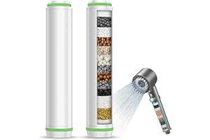 FEELSO Shower Filter for Handheld Shower Head,18 Stage Replacement Filters for Hard Water Remove Chlorine and Harmful Substan