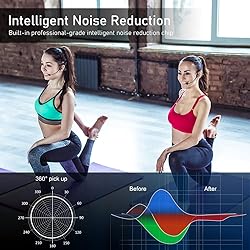 KIMAFUN 2.4G Headset Dual Wireless Microphone for 2