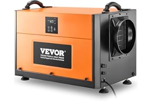 VEVOR 156 Pints Commercial Dehumidifier with Drain Hose, Portable Crawl Space Dehumidifiers for Basement Storage Room Industr
