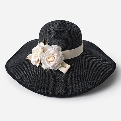 Amazon Co Jp Haipeng キャップ サンハット バイザー帽子 夏の季節 女性 麦わら帽子 日焼け止め Uv保護 ドーム つばを広げる 調整可能な 6色 54 57 5cm 日よけ帽 色 Black ホーム キッチン