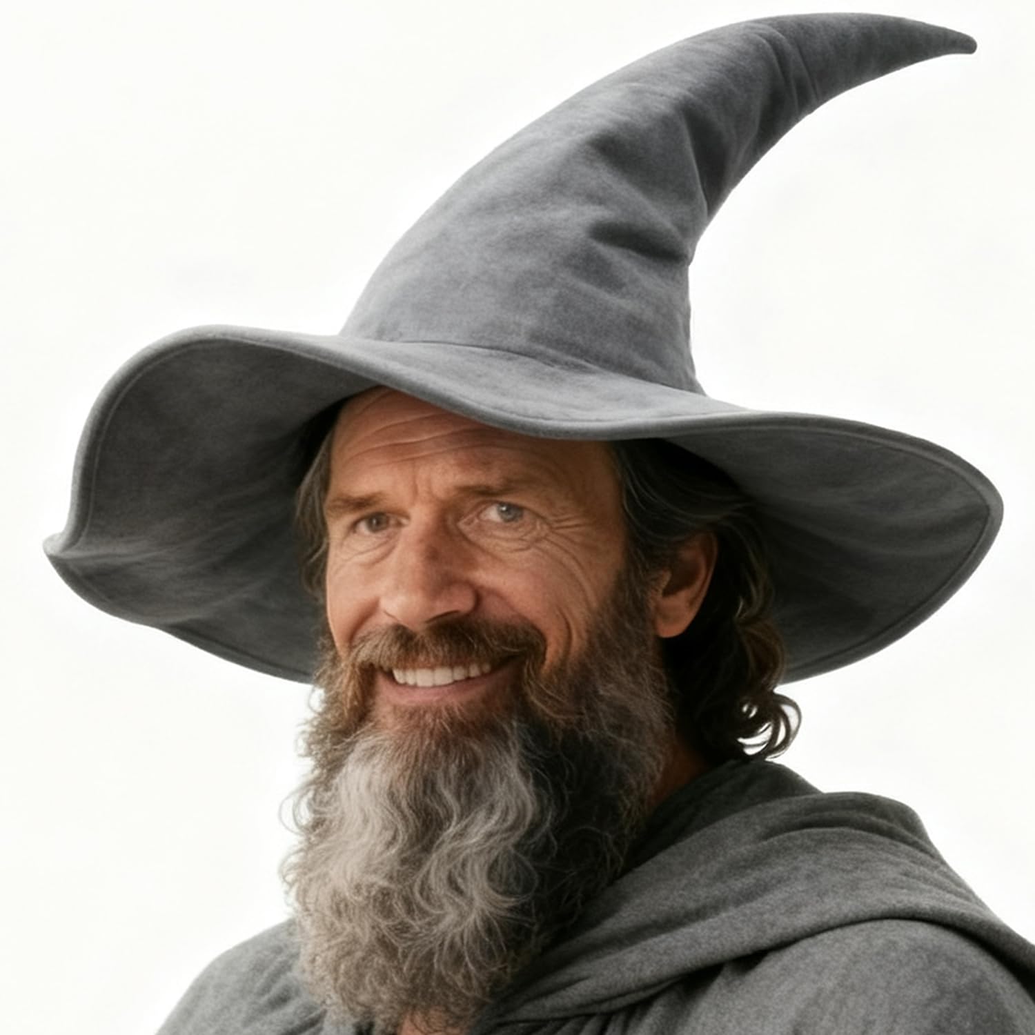 HOMELEX Grey Witch Hat Adult Wizard Hat Sorcerer Accessories Halloween