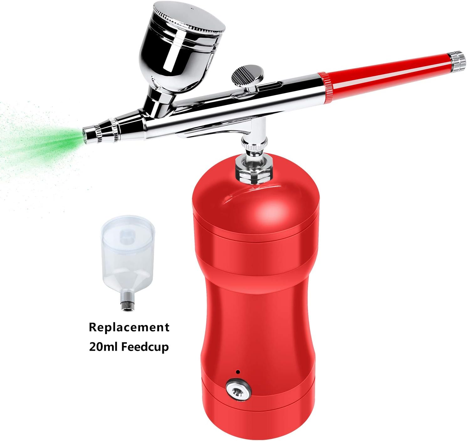 COSSCCI Upgraded Airbrush Kit, Portable Auto Mini Air Brush Gun with Compressor Kit Quiet Air Brush Painting Kits for Cake Decorating Makeup Art Nail Model Painting Tattoo Manicure (Black): Arts, Crafts & Sewing