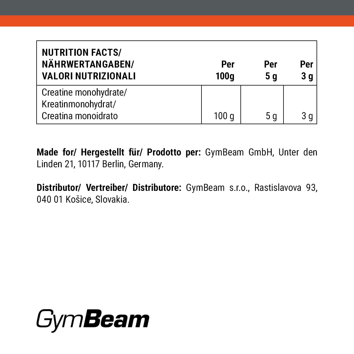 Creapure ® Creatin Monohydrat Pulver – mikronisiert, auch mit Geschmack, hochdosiert, 100% reines Kreatin Pulver, vegan – für Training & Leistungssteigerung – GymBeam (250g, Geschmacksneutral) 7