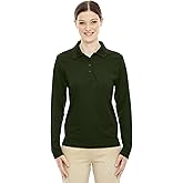 Ash City - Core 365 Ladies' Pinnacle Performance Long-Sleeve Piqué Polo S FOREST