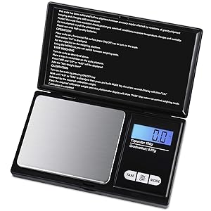 AQwzh Pocket, 100g by 0.01g,Digital Grams, Food, Jewelry Black, Kitchen Scale