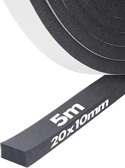 Storystore Foam Insulation Tape 20mm x 10mm x 5m Self Adhesive Weather Stripping