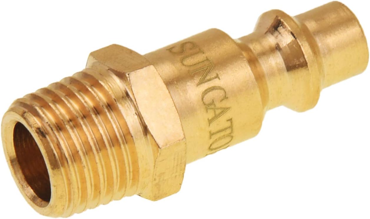 Air Fittings, Air Coupler and Plug Kit, Solid Brass Quick Connect Set, Industrial 1/4" NPT Air Tool Fittings Set with Storage Case (16-Piece) - - 