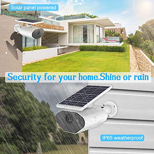 StartVision Solar Powered Wireless Home Security Camera, Outdoor 2.4GHz Wifi IP Camera with Motion Detection Night Vision, Wire-free Surveillance Camera Built in Battery, IP65 Waterproof Weatherproof