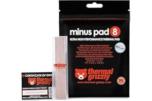 Thermopad Thermal Grizzly Minus Pad 8 - Silicone, Self-Adhesive, Thermally Conductive Thermal Pad - Conducts Heat and Cools T