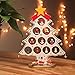 ZEONKIT German Style 11inch Wooden DIY Christmas Tree for Desk Tabletop with Small Decorative Accessories (red)