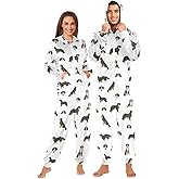 Ollabaky Adult Pajamas for Men Women Costume One-Piece Sleepwear Jumpsuit