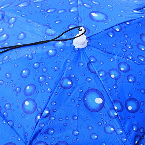 Jocestyle 2 Layer Hand Free Hat Waterproof Elastic Fishing Gardening Folding Umbrella Hat Headwear - Thumbnail 6