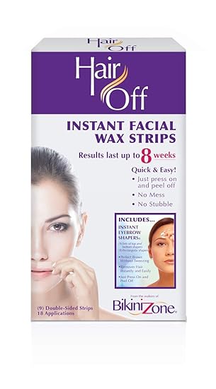 Amazon Com Hair Off Facial Wax Strips 18 Strips Per Pack Pack