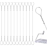 Nuanchu 10 Pcs Cheese Slicer Wire Replacement for Polished Marble, Style 1 | Block Cutter, Durable Twisted Stainless Steel Wire, Loop Ends for Cheese Slicers, Fits Polished Block Bases, Kitchen Use
