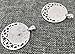 Pack of 10 Round Picture Frame Charm Pendants Trays 25mm with Moon and Stars Design DIY Alloy Photo Making (Trays 10pcs Silver)