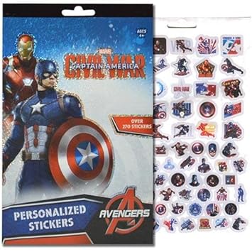 Captain America Sticker Book with Over 270 Captain America Civil war Stickers